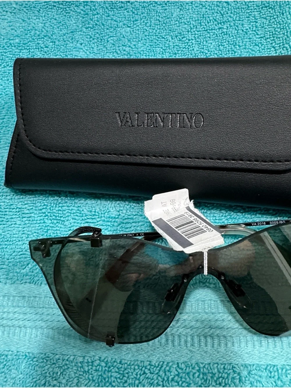 Valentino Garavani Black Frame Sunglasses with Dark Smoke Lenses